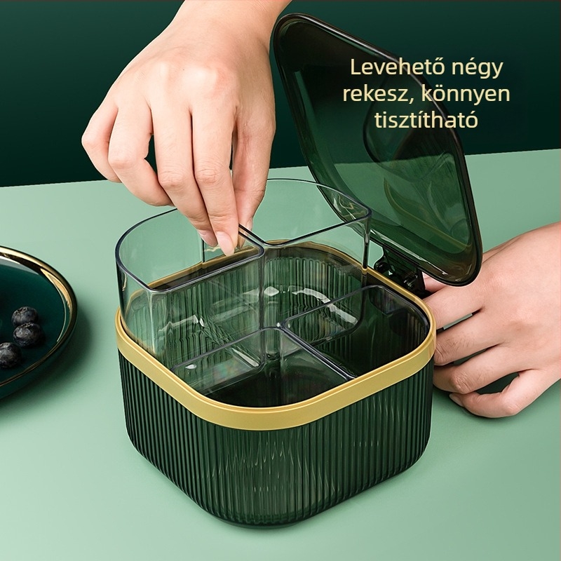 Könnyed luxus fűszertartó készlet integrált többrekeszes tárolóval és fedővel