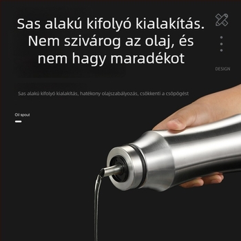304 rozsdamentes acél – olajtartó és fűszertartó, konyhai ecet- és szójaszósz tároló, csöpögésmentes kialakítás