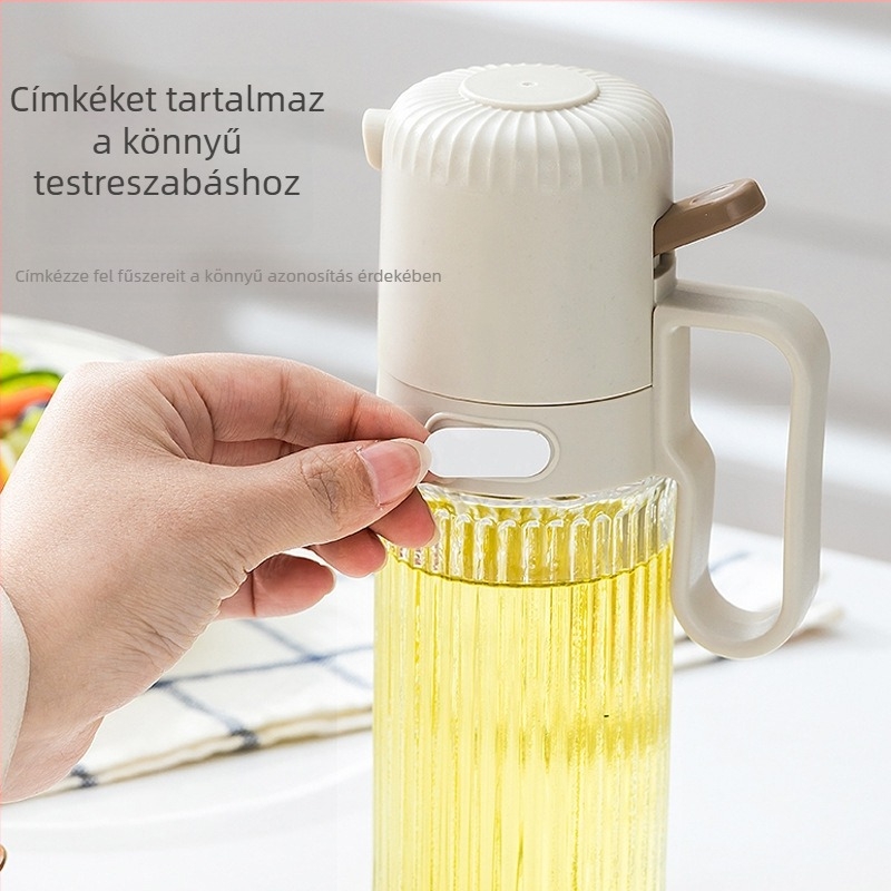 Fogantyús vastag üveg olajspray üveg, cseppmentes, szivárgásmentes, ködös permetezés