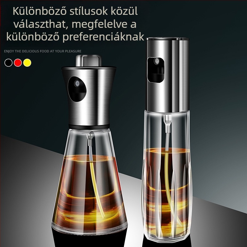 Konyhai üveg olajspray-palack, főzőolaj permetező