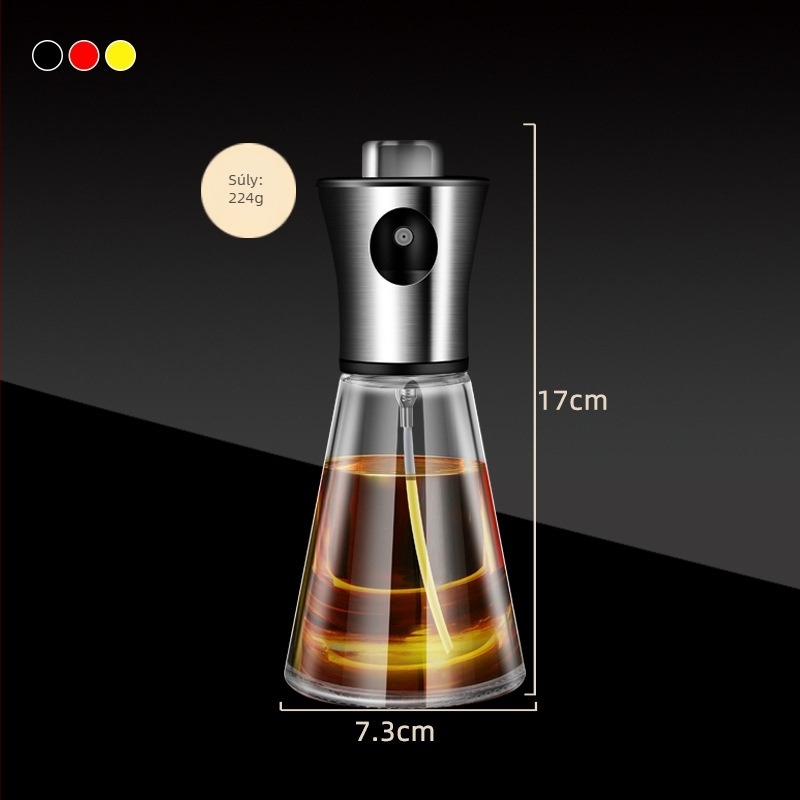 Konyhai üveg olajspray-palack, főzőolaj permetező