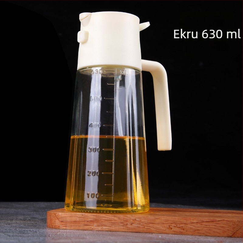 Üvegből készült olajspray palack fogantyúval, konyhai ízesítő adagoló olajhoz és ecethez
