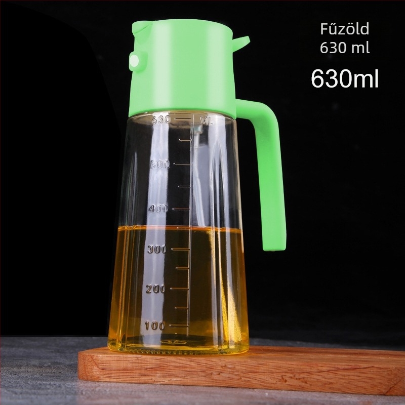 Üvegből készült olajspray palack fogantyúval, konyhai ízesítő adagoló olajhoz és ecethez