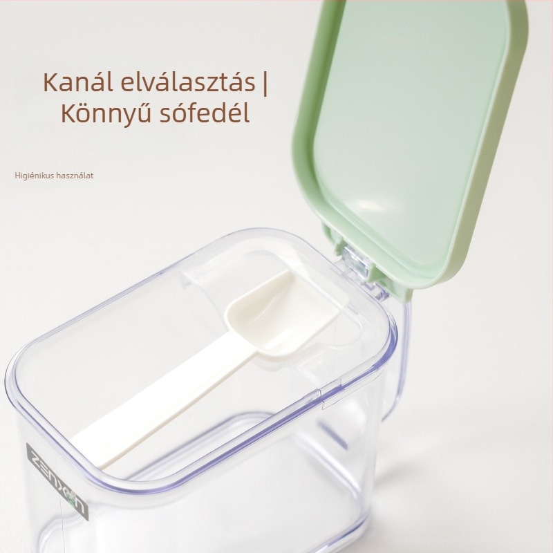 Műanyag fűszeres üveg és sótartó készlet a konyhához – tárolóedények fűszerekhez és MSG üveg