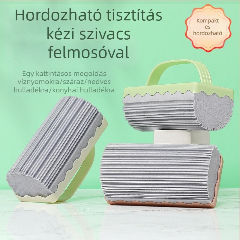Többfunkciós kézi tisztító szivacs fogantyúval, konyhai felületek tisztítására, tűzhelyhez és ablakokhoz