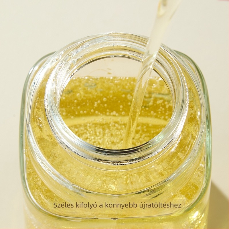 Családi üveges olajtartó nagy kapacitású, automatikus nyitás-zárás, csepegésmentes, konyhai olajtartó üveg, szója- és szezámolajat is kiszolgáló