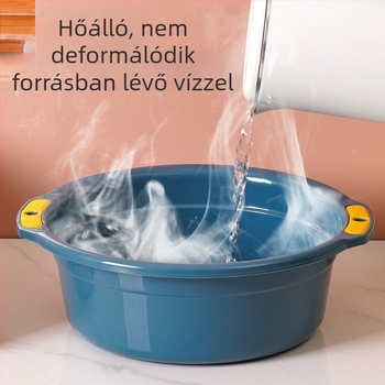 Megerősített műanyag mosóedény családi használatra – többfunkciós edény zöldségek, arc, baba, ruhák és lábfürdő számára