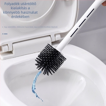 Spray WC-kefe talppal – otthoni használatra, holt sarkok nélkül, normál és ülő WC-hez