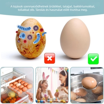 Szilikon tojásmosó ecset – tojások tisztítása és héjszennyeződés eltávolítása