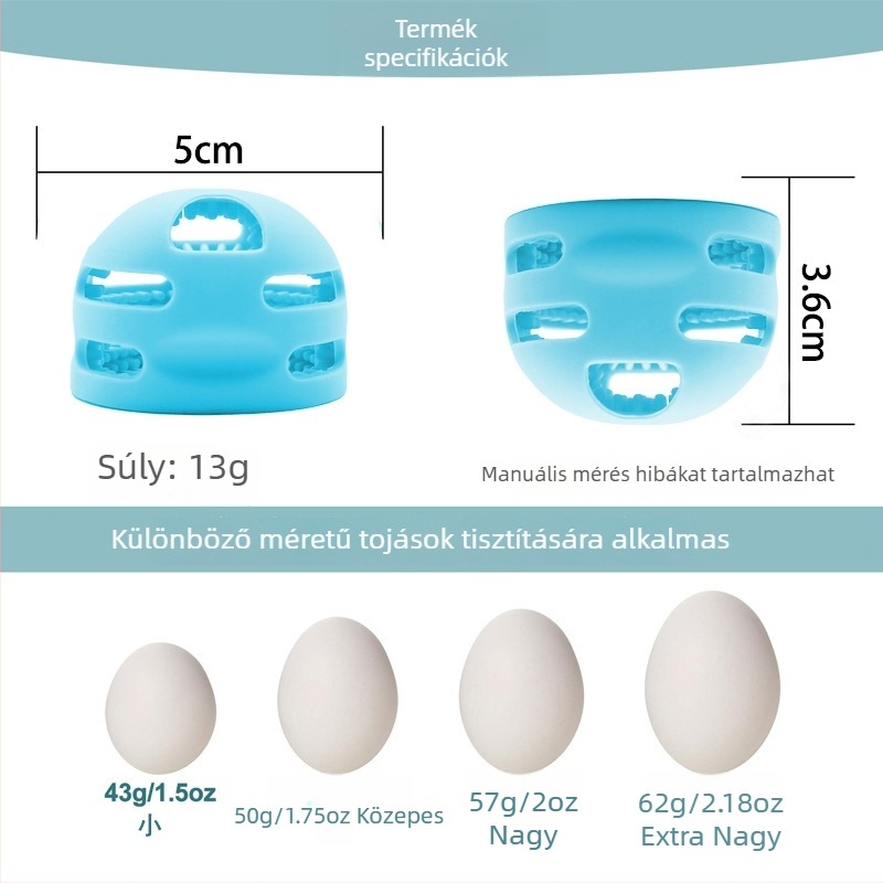 Szilikon tojásmosó ecset – tojások tisztítása és héjszennyeződés eltávolítása