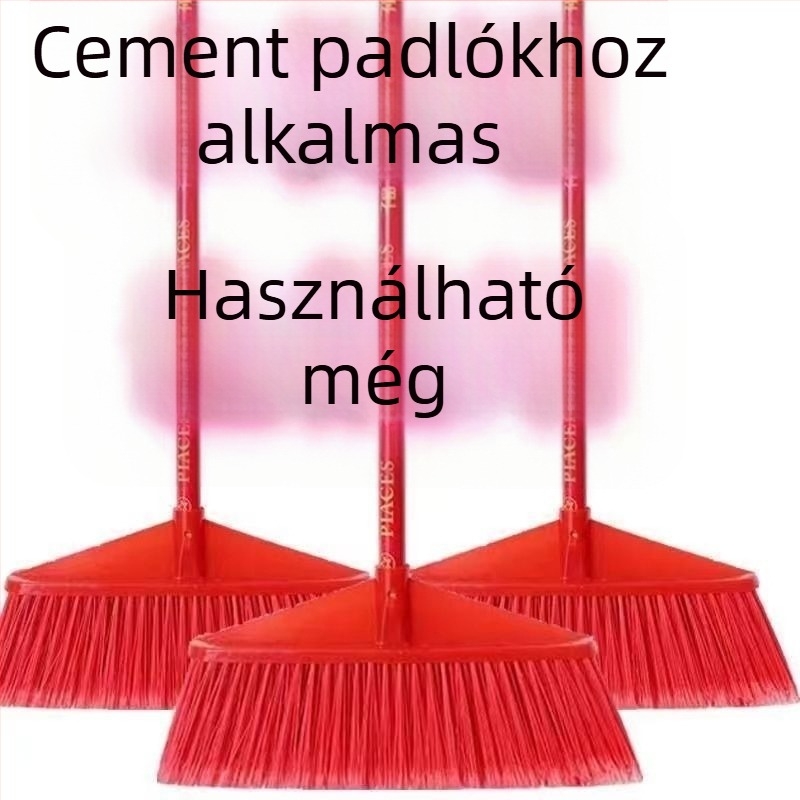 Ötsoros kemény sörtéjű műanyag söprő, háztartási és iskolai tisztításra, extra vastag
