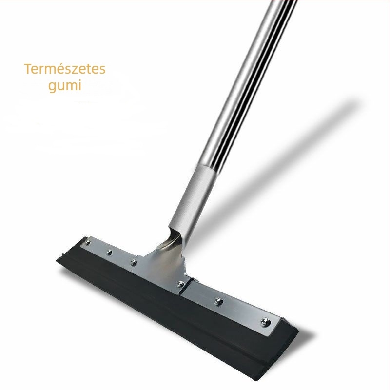 Rozsdamentes acél padlókaparó és squeegee kereskedelmi tisztításra – szállodák, gyárak, KTV-k és bevásárlóközpontok számára, szilikon penge