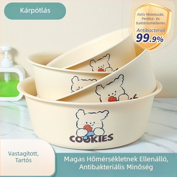 Nagy, vastagfalú műanyag mosókád háztartási használatra, babák mosására és arcmosásra, kollégiumi használatra