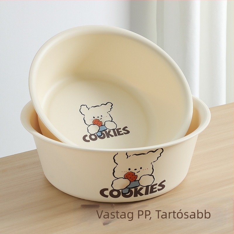 Nagy, vastagfalú műanyag mosókád háztartási használatra, babák mosására és arcmosásra, kollégiumi használatra