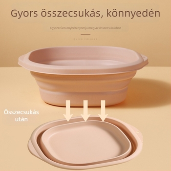 Összecsukható műanyag mosdókagyló – nagy, közepes és kicsi méretben, könnyen szállítható otthoni és kollégiumi használatra