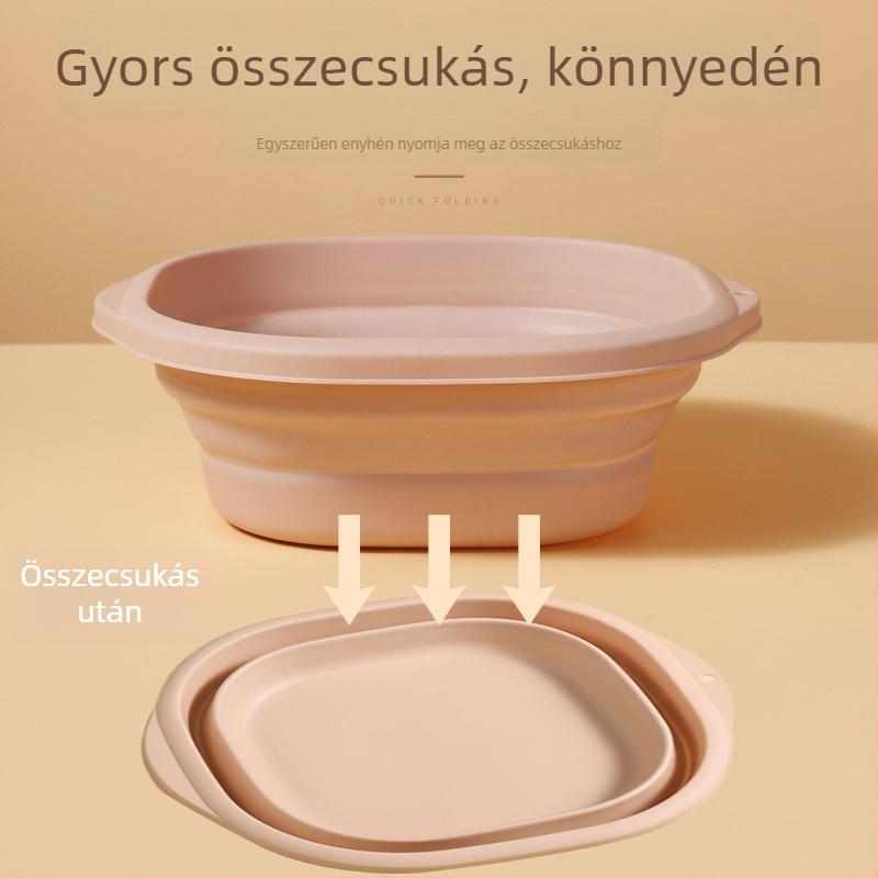 Összecsukható műanyag mosdókagyló – nagy, közepes és kicsi méretben, könnyen szállítható otthoni és kollégiumi használatra