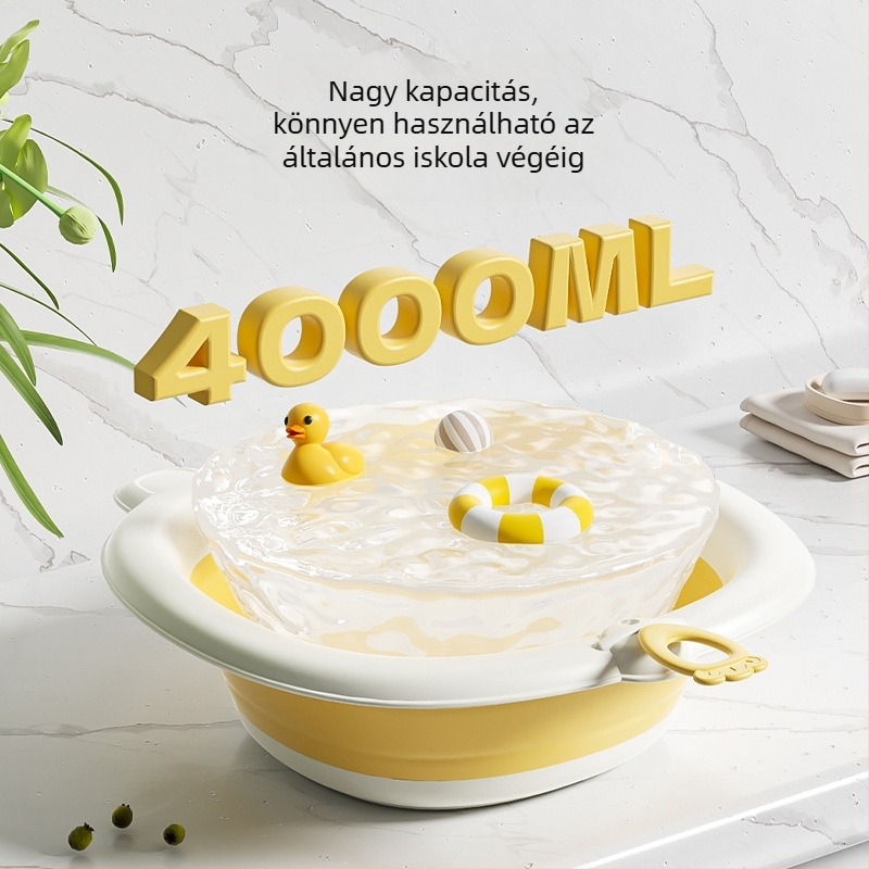 Összehajtható akasztós babafürdőedény – újszülötteknek, kompakt, hordozható