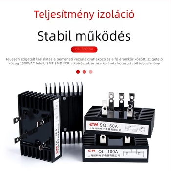 Raktáron egyfázisú híd-egyenirányító nagy teljesítményű hűtéssel, modell QL100A1600V
