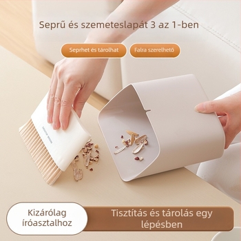 Asztali mini seprű és por-törlő lapát készlet