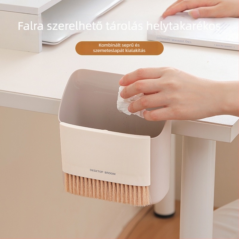 Asztali mini seprű és por-törlő lapát készlet