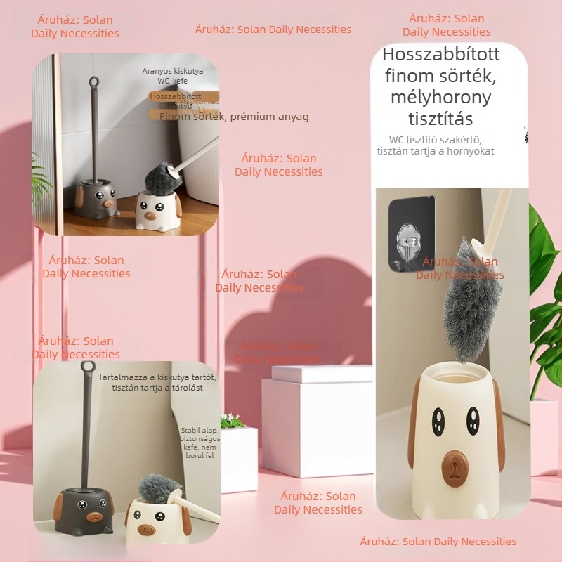 Prémium WC-kefe puha sörtékkel az alapos tisztításért, minimalist dizájn, otthoni használatra