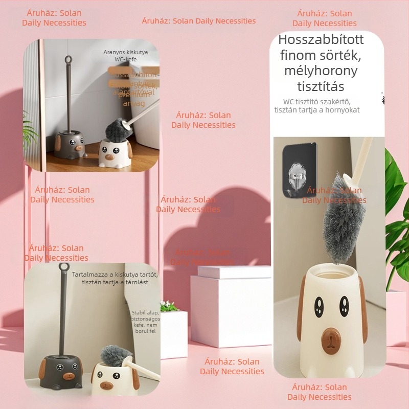 Prémium WC-kefe puha sörtékkel az alapos tisztításért, minimalist dizájn, otthoni használatra