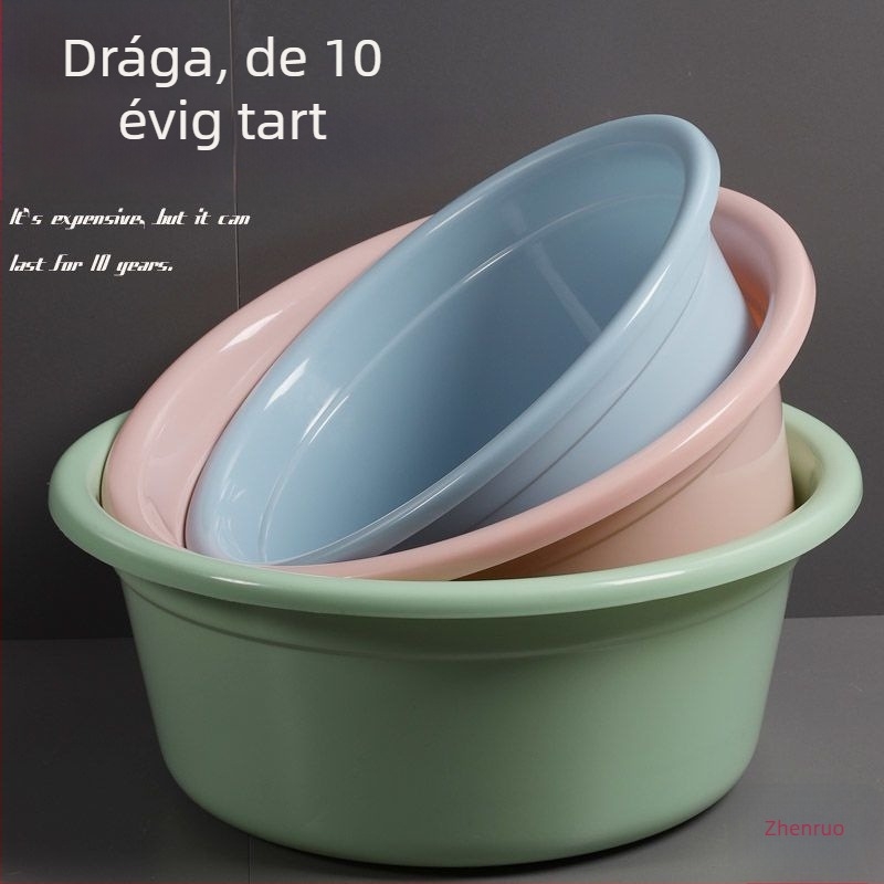 Kerek, vastagított műanyag háztartási mosdó – 27 cm-ig, csecsemőre, mosás és lábápolás