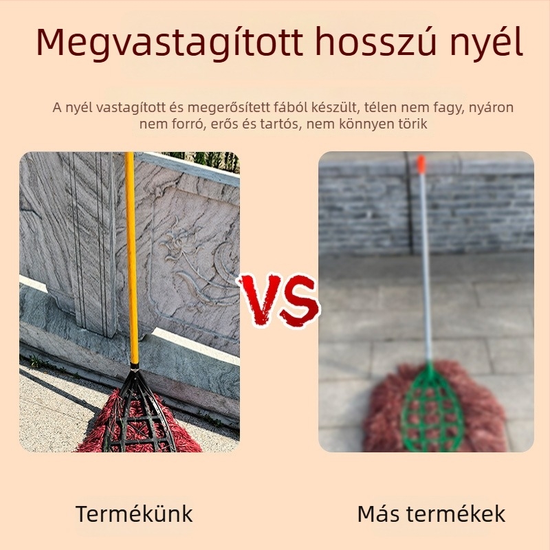 Műanyag porlapát és seprű otthoni, kert-, műhely- és utcai tisztításra