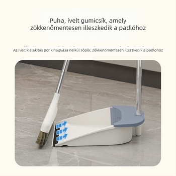 Otthoni seprű- és porlapát készlet tapadásmentes fejjel, amely nem ragadja a szőrszálakat