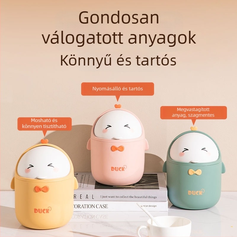 Kacsa alakú asztali szemetes, műanyag, mini méretű