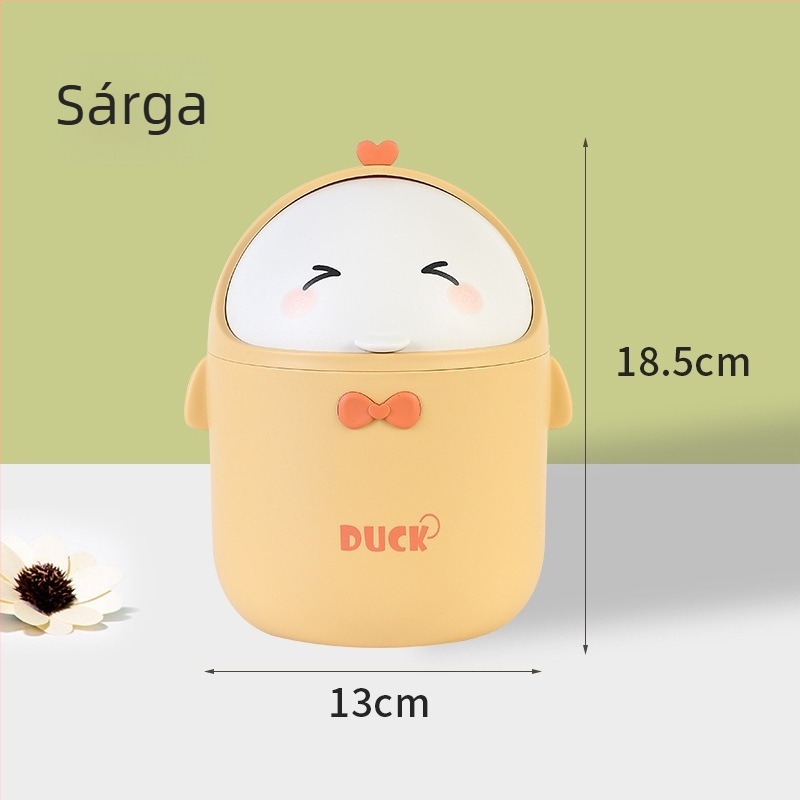 Kacsa alakú asztali szemetes, műanyag, mini méretű