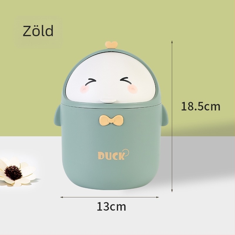 Kacsa alakú asztali szemetes, műanyag, mini méretű