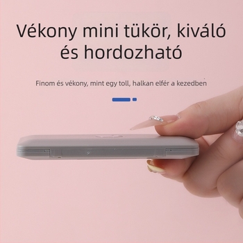 Kreatív mini laptop alakú tükör, hordozható, összecsukható sminktükör az asztalhoz