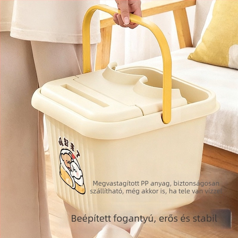 Otthoni lábáztatótál aranyos dizájnnal, mély és hőmegtartó, lábak áztatásához