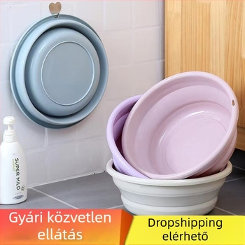 Összecsukható műanyag mosóedény, 43 cm, konyhai, arc- és ruhamosáshoz