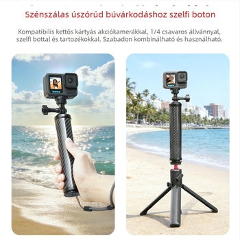 Szénszálas úszó selfie bot GoPro 13 / Action6 sorozathoz