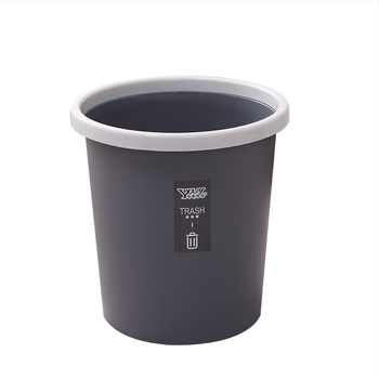 Kerek fedél nélküli műanyag szemetes, 6 L, matt felület, konyhába, fürdőszobába és irodába