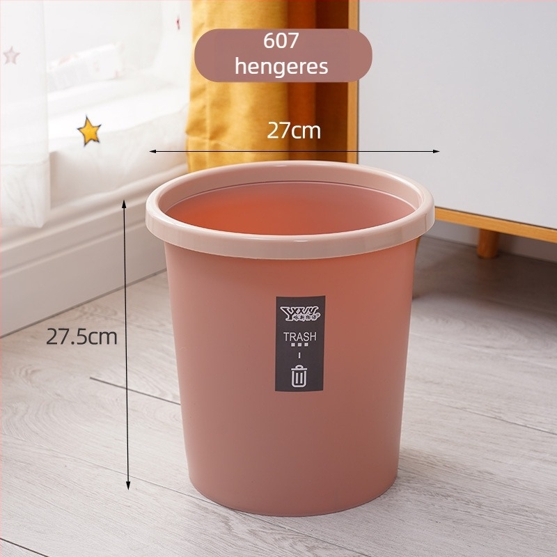 Kerek fedél nélküli műanyag szemetes, 6 L, matt felület, konyhába, fürdőszobába és irodába