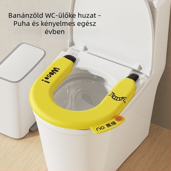 Banán alakú aromaterápiás vízálló WC-ülőpárna, U-alakú, otthoni használatra, univerzális méret