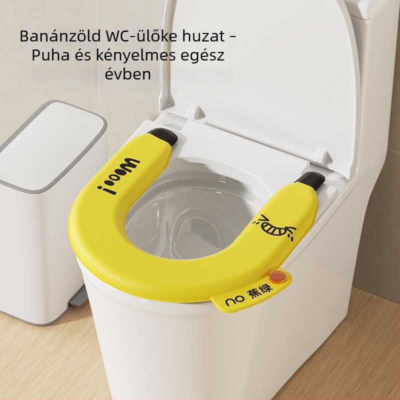 Banán alakú aromaterápiás vízálló WC-ülőpárna, U-alakú, otthoni használatra, univerzális méret