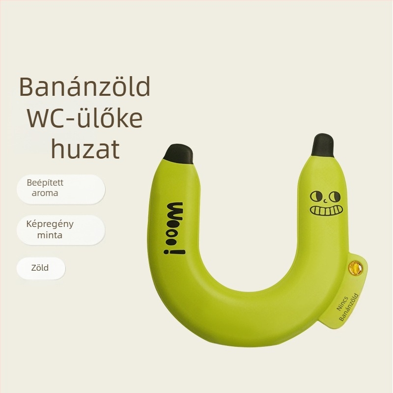 Banán alakú aromaterápiás vízálló WC-ülőpárna, U-alakú, otthoni használatra, univerzális méret