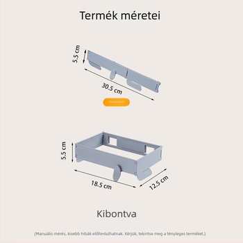 Összecsukható zacskótartó, falra szerelhető, konyha és fürdőszobai tároló