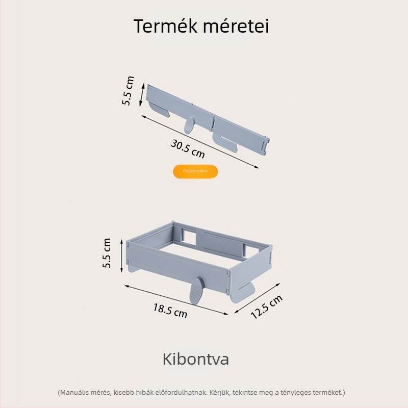Összecsukható zacskótartó, falra szerelhető, konyha és fürdőszobai tároló