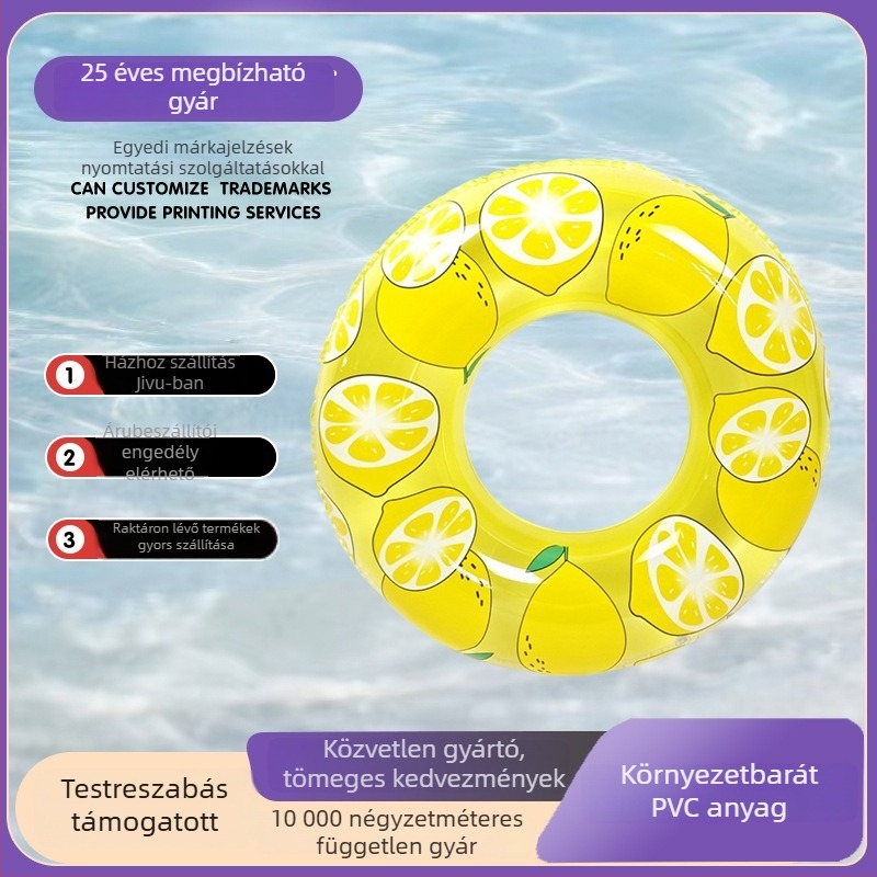Gyerekeknek szóló citrom mintás úszógumi, PVC környezetbarát anyagból
