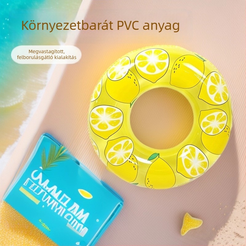 Gyerekeknek szóló citrom mintás úszógumi, PVC környezetbarát anyagból