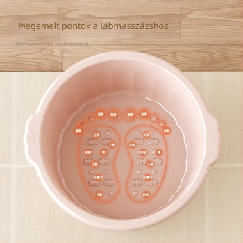 Lábáztatókanna otthoni és kollégiumi használatra, masszázs funkcióval, műanyagból, nagy kapacitású, vastag falú kivitel, elegáns dizájn