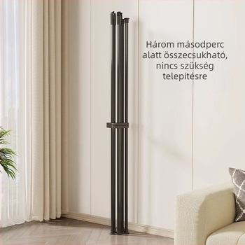 Független ruhaszárító állvány dupla rúddal, beltéri használatra