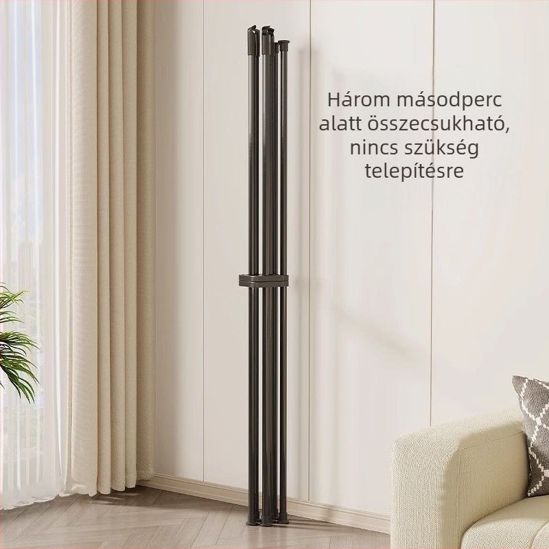 Független ruhaszárító állvány dupla rúddal, beltéri használatra