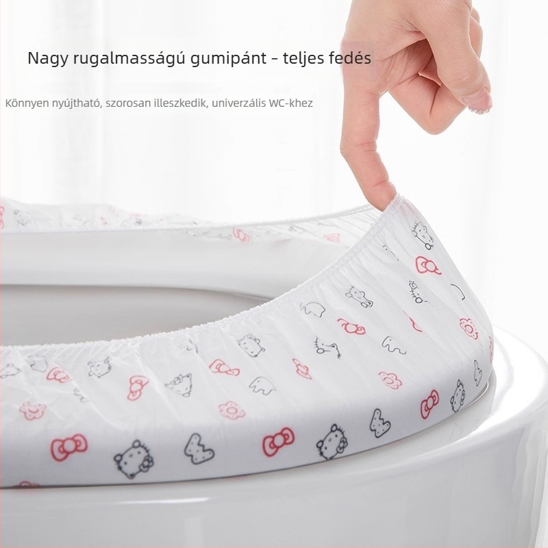 Egyszer használatos WC-ülőke fedél teljes lefedéssel – utazási kellék, tiszta és biztonságos szállodai használatra