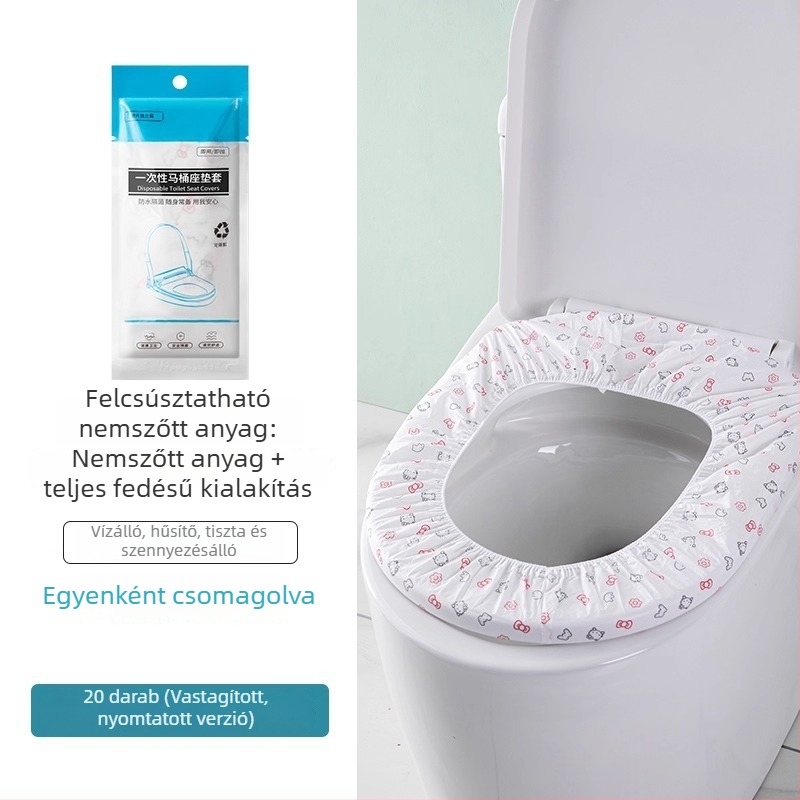 Egyszer használatos WC-ülőke fedél teljes lefedéssel – utazási kellék, tiszta és biztonságos szállodai használatra